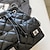 cheap Handbag &amp; Totes-Women&#039;s Shoulder Bag Backpack PU Leather Daily Chain Large Capacity Waterproof Anti-Dust Geometric Wine Black Beige