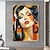 halpa Ihmisiä kuvaavat taulut-öljymaalaus muotokuva nainen muotokuva käsinmaalatut muotokuvamaalaukset nainen muotokuva käsintehty muotokuva seinätaide nainen kasvomaalaus kodin seinän sisustukseen