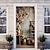 abordables Couvertures de porte-couvre-porte de chalet floral décoration murale tapisserie de porte décoration de rideau de porte toile de fond bannière de porte amovible pour porte d&#039;entrée intérieure extérieure décoration de