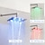 voordelige Douchekranen-Douchekraan reeks - Inclusief handdouche LED Vaste montage Hedendaagse Galvanisch verzilveren Binnenbevestiging Keramische ventiel Bath Shower Mixer Taps
