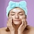 abordables Accessoires de coiffure-Bliss Bandeau de spa pour femme – 1 lot de bandeau de maquillage en microfibre avec nœud – bandeau pour cheveux pour laver le visage, soins du visage, soins de la peau, douche, violet/bleu