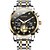 お買い得  クォーツ腕時計-OLEVS 男性 クォーツ 贅沢 スポーツ ビジネス 腕時計 光る クロノグラフ付き 防水 ワールドタイム 鋼 腕時計