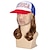 voordelige Kostuumpruiken-Unisex los krullend haar hoed verstelbaar bevestigd haar lange pet honkbal kapsel haar pruik hiphop voor vrouwen meisjes en mannen jongens mullet pruik