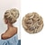 billige Chignons (nakkeknude)-rodet knolde hårstykke pjusket opsat hår knolde hårstykke med elastisk gummibånd syntetisk bølget krøllet chignon hår scrunchies imiteret hår knoldestykker til kvinder