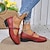 ieftine Pantofi Joși de Damă-Pentru femei Pantofi Flați Pantofi de confort Zilnic Blocați călcâiul Vârf ascuțit Epocă Casual PU Curea Gleznă Negru Rosu