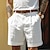 cheap Linen Shorts-Men&#039;s Shorts Linen Shorts Summer Shorts Pleated Shorts Pocket Pleats Straight Leg Plain Comfort Breathable Short Casual Daily Holiday Linen Cotton Blend Fashion Designer Black White