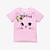 cheap Girl&#039;s 3D T-shirts-Girls&#039; 3D Cartoon Cat Tee Shirt Pink Short Sleeve 3D Print Summer Active Fashion Cute Polyester Kids 3-12 Years Crew Neck Outdoor Casual Daily Regular Fit