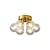 billige Ring &amp; Rund Design-moderne indsænket loftslampe guld antik messing 6-lys armatur mid century glas globus lysekrone kobber loftslampe pendel til stue soveværelse spisestue køkken