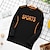 cheap Tees &amp; Shirts-Kids Boys Quick-drying T shirt Tee Solid Color Letter Long Sleeve Crewneck Children Top School Adorable Daily Spring Fall Black 7-13 Years