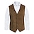 voordelige Historische &amp; vintage kostuums-Retro vintage Hesje Vest West Cowboy Voor heren Effen Kleur V-hals Ves