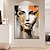 olcso Portrék-100%-ban nagy, kézzel festett fal művészeti figura absztrakt texturált festmény nő festmény narancs textúra festmény nő absztrakt festmény texturált fal művészet lakberendezési dekor felakasztásra