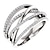 זול טבעת זוגית-טבעות לזוג חתונה לְחַבֵּב שחור לבן סגסוגת טיפה אלגנטית סגנון חמוד מסוגנן