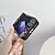 Недорогие Чехлы для Samsung-телефон Кейс для Назначение SSamsung Galaxy Z Flip 5 Z Flip 4 Z Flip 3 Кейс на заднюю панель Кольцо Пряжка Защита от удара ТПУ Металл Кожа PU