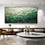 cheap Abstract Paintings-Handmade Oil Painting Canvas Wall Art Decoration Contemporary Green Abstract for Home Decor Rolled Frameless Unstretched Painting