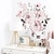 preiswerte Wand-Sticker-Wandaufkleber Aquarell rosa Blume Blüte und Blatt Home Hintergrund Dekoration abnehmbarer neuer Wandaufkleber