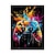 abordables Impressions Dessin Animé-Toile d&#039;art mural coloré néon gamer contrôleur impressions et affiches photos peinture en tissu décoratif pour salon photos sans cadre