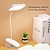 billige Husholdningsapparater-360 fleksibel bordlampe med klips trinnløs dimming led skrivebordslampe oppladbar nattlampe ved nattbord for studielesing kontorarbeid