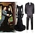 cheap Couple &amp; Group Costumes-Wednesday Addams Addams family Morticia Addams Gomez Addams Cosplay Costume Outfits Cosplay Movie Cosplay for Men&#039;s Women&#039;s Adults Carnival Masquerade
