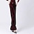 cheap Latin Dancewear-Latin Dance Ballroom Dance Pants Pure Color Splicing Women&#039;s Performance Training Velvet