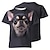 tanie nowość śmieszne bluzy i t-shirty-Zwierzę Pies Koszulkowy Kreskówka Manga Nadruk Graficzny Na Dla par Męskie Damskie Dla dorosłych Święta Karnawał Bal maskowy Druk 3D Impreza Festiwal