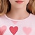 Χαμηλού Κόστους κοριτσίστικα 3d μπλουζάκια-Βαλεντίνους Κοριτσίστικα 3D Καρδιά Κοντομάνικο Πουκάμισο Ροζ Μακρυμάνικο 3D εκτύπωση Φθινόπωρο Χειμώνας Ενεργό Μοντέρνα χαριτωμένο στυλ Πολυεστέρας Παιδιά 3-12 χρόνια Στρογγυλή Ψηλή Λαιμόκοψη