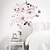 billige Vægklistermærker-wallsticker akvarel pink blomst blomst og blad hjemmebaggrund dekoration aftagelig ny wallsticker
