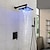 tanie Baterie prysznicowe-Bateria prysznicowa Zestaw - Zawiera prysznic ręczny LED Naprawiono mocowanie Nowoczesny Galwanizowany Montażu wewnątrz Zawór ceramiczny Bath Shower Mixer Taps