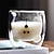 economico San Valentino per gli amanti-tazze creative tazza di vetro borosilicato a doppio strato di cartone animato tazza di anatra tazza di orso tazza di latte tazza di acqua per uso domestico giorno divertente san valentino