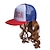 voordelige Kostuumpruiken-Unisex los krullend haar hoed verstelbaar bevestigd haar lange pet honkbal kapsel haar pruik hiphop voor vrouwen meisjes en mannen jongens mullet pruik