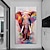 billige Dyremalerier-100 % håndmalt elefantoljemaleri veggkunst gategrafitti fargerik villdyr lerret maleri dyreoljemaleri moderne abstrakt kunst veggbilde til stue hotell hjemmedekorasjon lerret
