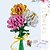 abordables Juguetes de construcción-Regalos para el día de la mujer, bloque de construcción de flores ql2336-ql2360, serie de jardín de flores, rosa, partícula pequeña, juguete de ensamblaje artesanal, flor decorativa, regalos para el
