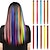 tanie Klip w rozszerzeniach-10 szt. kolorowych, długich, prostych doczepianych włosów dla kobiet, modnych do codziennego użytku na imprezę cosplay halloween