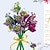 זול צעצועים בנייה-מתנות ליום האישה אבן בניין פרח ql2336-ql2360 סדרת גן פרחים ורד חלקיק קטן הרכבה בעצמך צעצוע דקורטיבי פרח מתנות יום האם לאמא