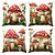 cheap Floral &amp; Plants Style-1PC Mushroom Double Double Side Pillow Cover Soft Decorative Square Cushion Case Pillowcase for Bedroom Livingroom Sofa Couch Chair