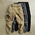 Χαμηλού Κόστους Στρατιωτικά παντελόνια-Ανδρικά Παντελόνια με τσέπες Παντελόνι Cargo Κουμπί Ελαστική μέση Πολλαπλή τσέπη Σκέτο Άνεση Φοριέται Causal Καθημερινά Αργίες Αθλήματα Μοντέρνα Μαύρο Χακί