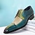 cheap Men&#039;s Oxfords-Men&#039;s Oxfords Retro Formal Shoes Brogue Dress Shoes Walking Vintage Business Classic Office &amp; Career Party &amp; Evening PU Comfortable Shock Absorbing Wear Resistance Lace-up Black Yellow Blue Color