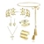 preiswerte Tragbare Accessoires-Modisches Blatt-Stirnband-Perlen-Halsketten-Ohrring-Set, Eisendraht-Armband-Braut-Set