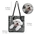 cheap Handbag &amp; Totes-Women&#039;s Tote Shoulder Bag Canvas Tote Bag Polyester Shopping Daily Holiday Print Large Capacity Foldable Lightweight Dog Black Red Blue