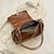 cheap Handbag &amp; Totes-Women&#039;s Shoulder Bag PU Leather Daily Chain Large Capacity Solid Color Black Brown Khaki