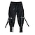 cheap Cargo Pants-Men&#039;s Cargo Pants Joggers Techwear Drawstring Elastic Waist Multi Pocket Graphic Letter Comfort Wearable Casual Daily Holiday Sports Fashion Black