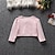 cheap Sweaters &amp; Cardigans-Kids Girls&#039; Cardigan Solid Color School Long Sleeve Button Active 7-13 Years Spring White Pink
