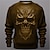 cheap Men&#039;s 3D Sweatshirts-Graphic Skulls Men&#039;s Fashion 3D Print Golf Pullover Sweatshirt Holiday Vacation Going out Sweatshirts Black Yellow Long Sleeve Crew Neck Print Spring &amp;  Fall Designer Hoodie Sweatshirt