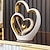 cheap Statues-Double Heart Porcelain Decor for Living Room, Entryway, Coffee Table, and Shelves - Perfect Anniversary and Father&#039;s Day Gift for Couples and Lovers - Modern and Decorative Home Decor