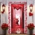 olcso Ajtófedelek-Valentin-napi rózsák szív ajtóhuzatok falfestmény dekoráció ajtó kárpit ajtófüggöny dekoráció háttér ajtó banner kivehető bejárati ajtóhoz beltéri kültéri otthoni szoba dekoráció parasztház