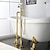 お買い得  浴槽用水栓金具-浴槽用水栓 - レトリ／ヴィンテージ 電気メッキ 站立式 セラミックバルブ Bath Shower Mixer Taps