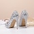 Χαμηλού Κόστους Γαμήλιο γλέντι-γκλίτερ σετ κρυστάλλων—γυναικεία παπούτσια γάμου στρας κρύσταλλο στιλέτο μυτερές αντλίες &amp; κρύσταλλα glitter γεωμετρικά στρας clutch βραδινή τσάντα