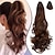 voordelige Paardenstaarten-paardenstaart extensie klauw 18 krullend golvend clip in haarstukje paardenstaart hair extensions lange paardenstaart synthetisch voor vrouwen asblond mix gemberbruin