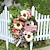 baratos Plantas Artificiais-Grinaldas de primavera para porta da frente, decoração de férias de flores artificiais coloridas para casa ao ar livre dentro de casa janela de parede decoração de casamento