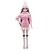 billige Dukketilbehør-jenteleke 60cm dukkeklær prinsesse brudekjole skiftende genser rosa kjole med hatt høst- og vinterklærsett
