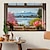 preiswerte Landschaftsdrucke-Landschafts-Wandkunst-Leinwand, falsches Fenster, Frühlingslandschaft, Drucke und Poster, Bilder, dekorative Stoffmalerei für Wohnzimmer, Bilder ohne Rahmen